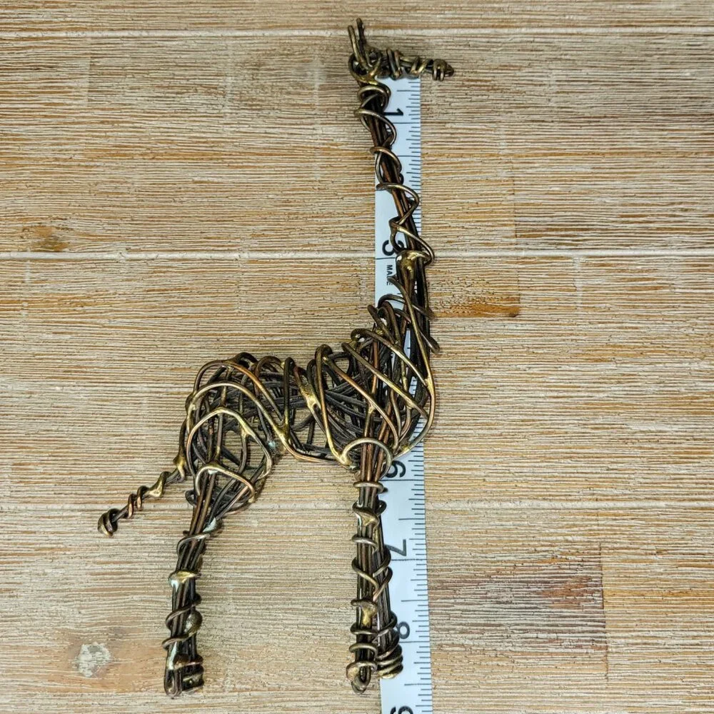 Handmade Wire Art Giraffe Sculpture Figurine 8 ½” Tall